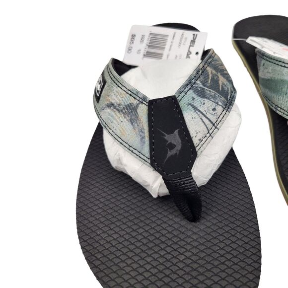 Pelagic Offshore Army Camo Black Sandals Flip Flops Size 10 NWT New main image 9